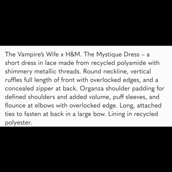 The Vampire’s Wife x H&M - Mistique Dress - Picture 6 of 6